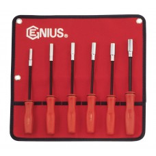 NM-006SD Genius Tools 6 Piece SAE Long Hex Nut Driver Set (With Magnet)