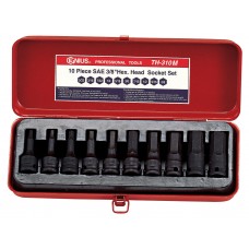 TH-310S Genius Tools 10 Piece 3/8\" Dr. SAE Hex Head Driver Set 