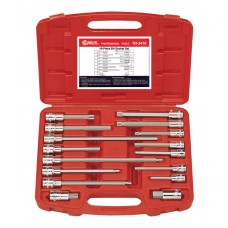TH-3416 Genius Tools 16 Piece 3/8” & ½” Dr. Auto Repair Bit Socket Set